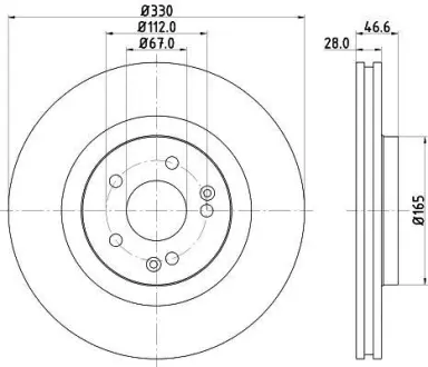Тормозной диск HELLA PAGID 8DD355121371