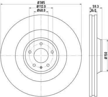 Тормозной диск HELLA PAGID 8DD355121521