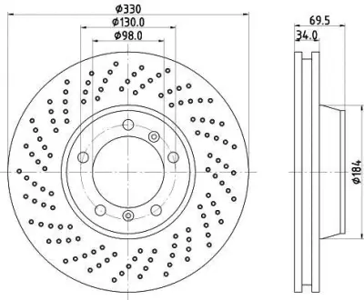 Тормозной диск HELLA PAGID 8DD355121601