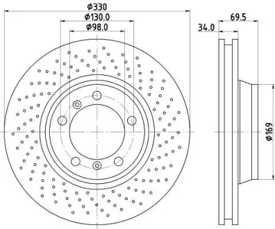 Тормозной диск HELLA PAGID 8DD355121611