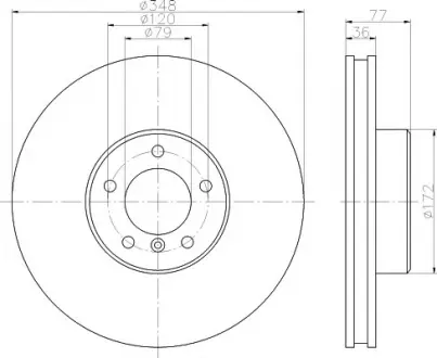 Тормозной диск HELLA PAGID 8DD355121831