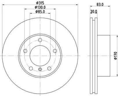 Тормозной диск HELLA PAGID 8DD355122492