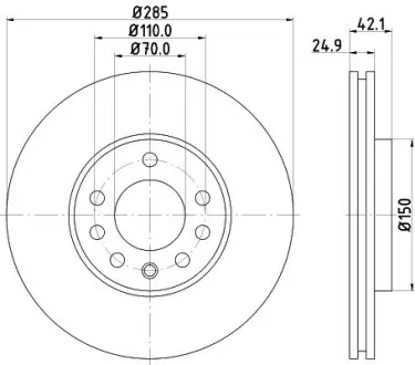 Тормозной диск HELLA PAGID 8DD355122552