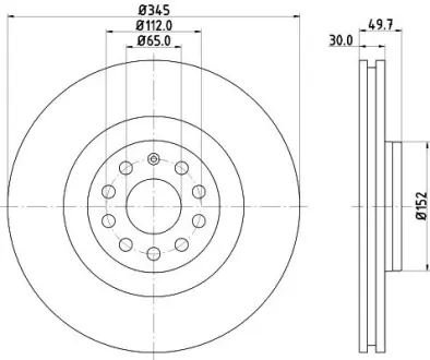 Тормозной диск HELLA PAGID 8DD355122602