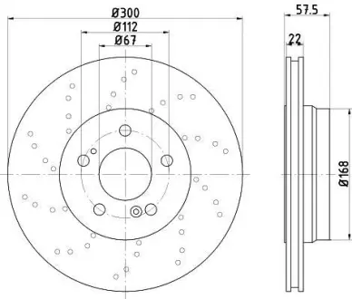 Тормозной диск HELLA PAGID 8DD355122672