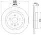 (16") Диск гальмівний задній Opel Astra K 1.0-1.6D 06.15- HELLA PAGID 8DD 355 122-741 (фото 4)
