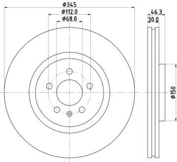 Тормозной диск HELLA PAGID 8DD355122802