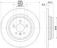 Диск гальмівний зад. DB ML166 HELLA PAGID 8DD 355 122-861 (фото 4)