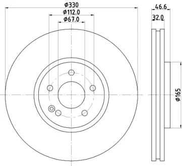 Тормозной диск HELLA PAGID 8DD355123042