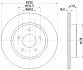 Гальмівний диск Nissan X-Trail Renault Koleos II 04.14- HELLA PAGID 8DD 355 123-061 (фото 4)