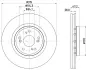 Диск гальмівний Honda CR-V 1.6D/2.2D/2.4 01.12- HELLA PAGID 8DD 355 125-321 (фото 4)