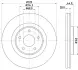 Диск гальмівний передній Nissan X-Trail Renault Koleos II 1.6-2.0D 04.14- HELLA PAGID 8DD 355 125-341 (фото 4)