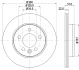 HELLA PRO VW гальмівний диск задн. AMAROK 2.0 BiTDI 11-, CRAFTER 2.0 TDI 17- HELLA PAGID 8DD355125571 (фото 4)
