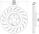 HELLA PRO HIGH CARBON DB гальмівний диск передн. C218, X218 HELLA PAGID 8DD355126381 (фото 4)