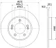 HELLA PRO HYUNDAI диск гальмівний i30, KIA CEED 18- HELLA PAGID 8DD355126501 (фото 1)