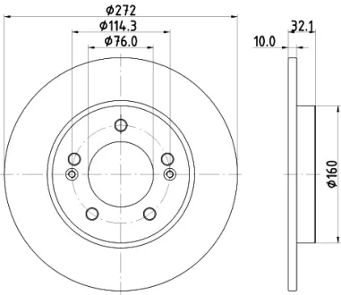 HELLA PRO HYUNDAI диск гальмівний i30, KIA CEED 18- HELLA PAGID 8DD355126501