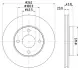 HELLA PRO FORD диск гальмівний передній FIESTA VII 1.0 EcoBoost 17- HELLA PAGID 8DD355126601 (фото 4)