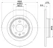 HELLA PRO HIGH CARBON VOLVO диск гальм. задн. S60 20- HELLA PAGID 8DD355126991 (фото 4)