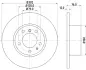 HELLA PRO HIGH CARBON BMW диск гальмівний передн.5-serie E34 88- HELLA PAGID 8DD355127021 (фото 4)