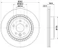 HELLA PRO HIGH CARBON VOLVO диск гальмівний задн. XC60 08- HELLA PAGID 8DD355129151 (фото 1)
