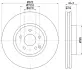 Гальмівний диск перед. DB C (W204, C204), E (W212, C207, A207), SLK (R172) 1.8-3.5 07- HELLA PAGID 8DD 355 129-521 (фото 4)