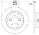 HELLA PRO HYUNDAI гальмівний диск задн. i30 17- HELLA PAGID 8DD355131381 (фото 4)