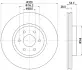 HELLA PRO HIGH CARBON DB гальмівний диск X-CLASS 470, NISSAN HELLA PAGID 8DD355131401 (фото 4)