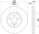 HELLA PRO HIGH CARBON JAGUAR гальмівний диск передн. XE 2.0 15- HELLA PAGID 8DD355131861 (фото 4)