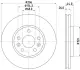 Диск гальмівний перед. Renault Megane IV, Talisman 1.3-1.6D 11.15- HELLA PAGID 8DD 355 131-871 (фото 1)