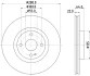 HELLA PRO HIGH CARBON MAZDA гальмівний диск передн. MX-5 15-, FIAT 124 Spider HELLA PAGID 8DD355131921 (фото 4)