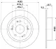 HELLA PRO HONDA диск гальмівний задн. H-RV 15- HELLA PAGID 8DD355131931 (фото 4)