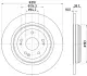 HELLA PRO HONDA диск гальмівний задн. CR-V 16- HELLA PAGID 8DD355132231 (фото 4)