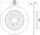 HELLA PRO HIGH CARBON DB гальмівний диск задн. GLE V167, C167 HELLA PAGID 8DD355132311 (фото 4)