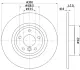 HELLA PRO JAGUAR гальмівний диск задн. XE 2.0 15-, XF II 2.0 15-, XF SPORTBRAKE 2.0 D 17- HELLA PAGID 8DD355132391 (фото 4)