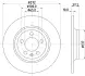 HELLA PRO VW диск гальмівний задній POLO 1.5 18-, 2.0 17-, AUDI HELLA PAGID 8DD355132701 (фото 4)