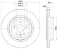 HELLA PRO TESLA гальм. диск задн. MODEL S 14-, MODEL X 16- HELLA PAGID 8DD355132901 (фото 4)