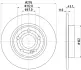 HELLA PRO DB гальмівний диск задн. W177 18- HELLA PAGID 8DD355133061 (фото 4)