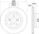 HELLA PRO MAZDA Гальмівний диск передн. TOYOTA HELLA PAGID 8DD355134381 (фото 4)