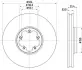HELLA PRO FORD Гальмівний диск передн. TOURNEO CUSTOM V362 2.0 15- HELLA PAGID 8DD355135111 (фото 1)