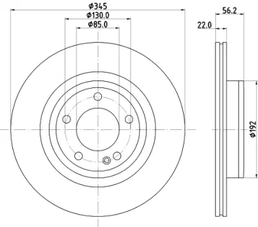 Диск гальмівний HELLA PAGID 8DD355135171