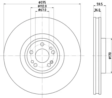 Диск гальмівний HELLA PAGID 8DD355135201