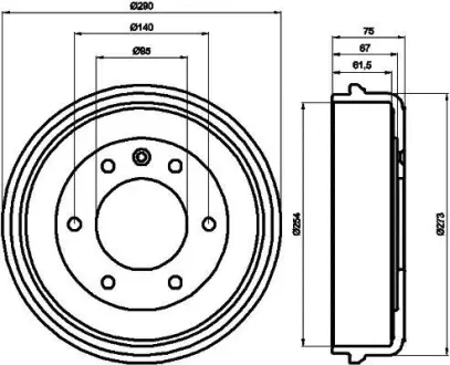 Тормозной барабан HELLA PAGID 8DT355300041