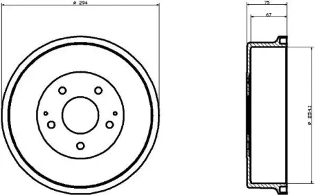 Тормозной барабан HELLA PAGID 8DT355300331