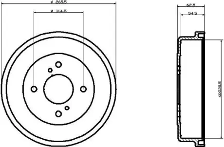 Тормозной барабан HELLA PAGID 8DT355300341