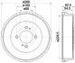 Тормозной барабан HELLA PAGID 8DT355300821 (фото 1)