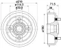 Тормозной барабан HELLA PAGID 8DT355300851 (фото 1)