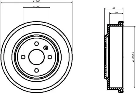 Тормозной барабан HELLA PAGID 8DT355300921