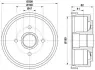 Тормозной барабан HELLA PAGID 8DT355300981 (фото 1)