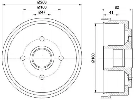 Тормозной барабан HELLA PAGID 8DT355300981