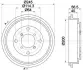 Тормозной барабан HELLA PAGID 8DT355301001 (фото 1)